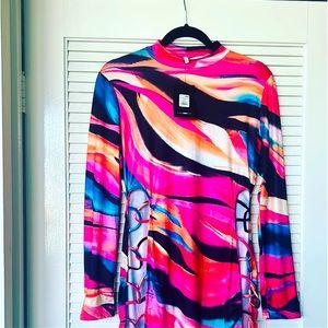 Brand new fashion nova multi-colored sexy cut out mini dress